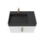 Castello Usa Amazon 30-inch White Left Vanity Set with Black Top and Gold Handles CB-MC-30W-GLD-2056L-BL - alternate 6